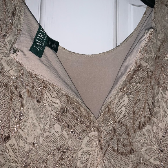 Lauren By Ralph Lauren Dress Gold 16P - Picture 4 of 6